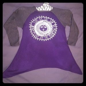 Rue21 purple/gray/white tunic